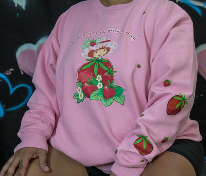 Berry pinkla crewneck